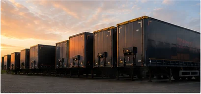 Fleet of curtain side trailers